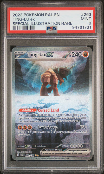 2023 Pokemon Scarlet and Violet Paldea Evolved Special Illustration Rare Ting-Lu Ex #263 PSA 9