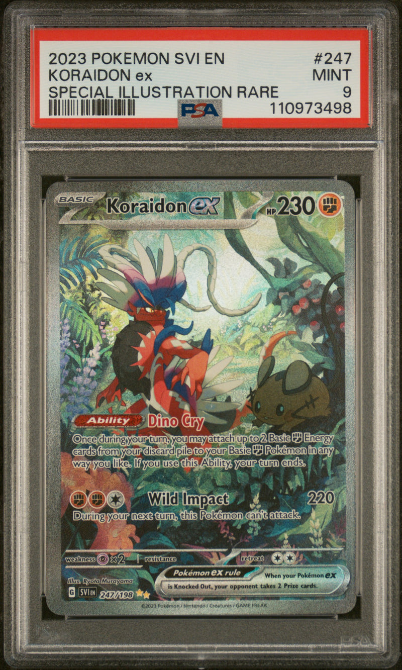 2023 Pokemon Scarlet and Violet Special Illustration Rare Koraidon Ex #247 PSA 9