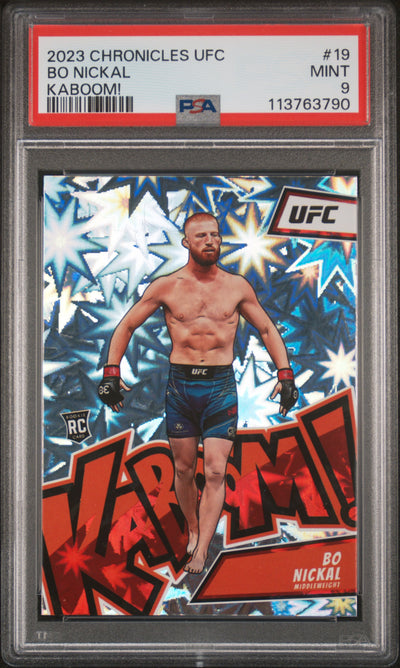 2023 Panini Chronicles UFC Kaboom! Bo Nickal #19 PSA 9