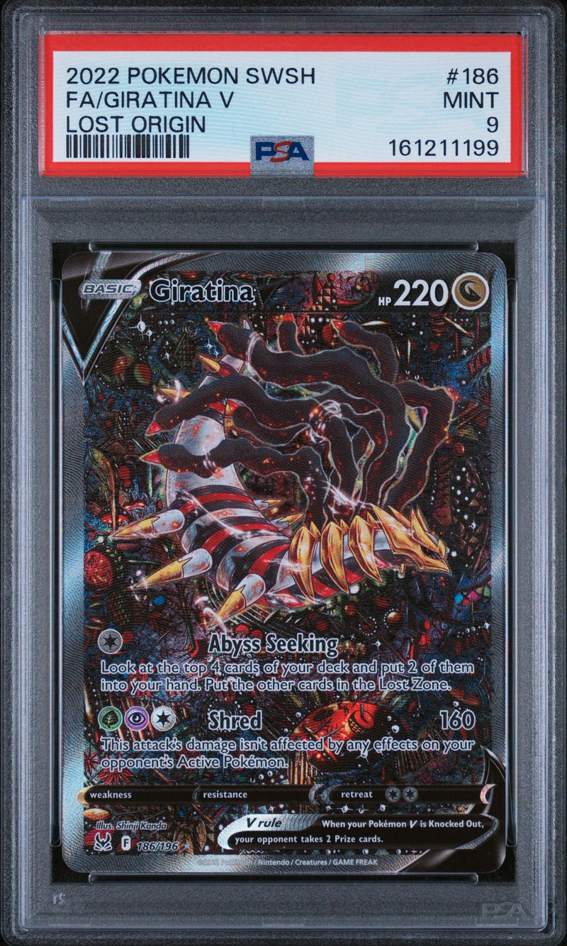 2022 Pokemon Sword and Shield Lost Origin Giratina V #186 PSA 9