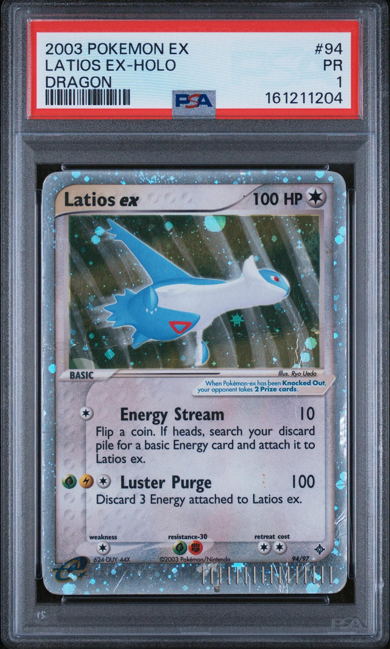 2003 Pokemon Ex Dragon Holo Latios Ex #94 PSA 1