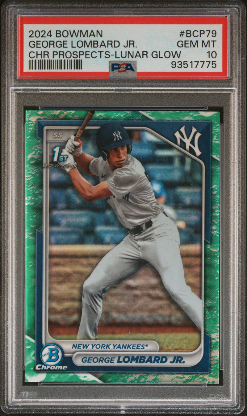 2024 Bowman Chrome Prospect Lunar Glow Refractor George Lombard Jr. #BCP-79 PSA 10