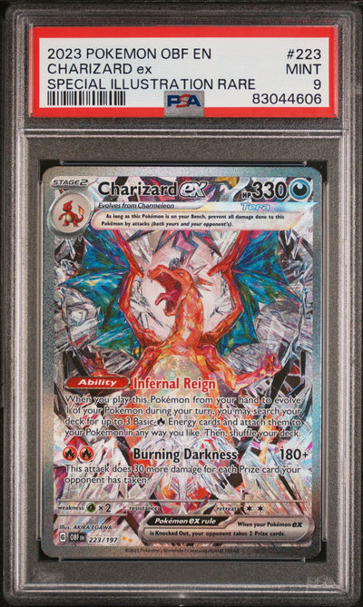 2023 Pokemon Scarlet and Violet Obsidian Flames Special Illustration Rare Charizard Ex #223 PSA 9