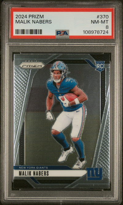 2024 Prizm Malik Nabers #370 PSA 8