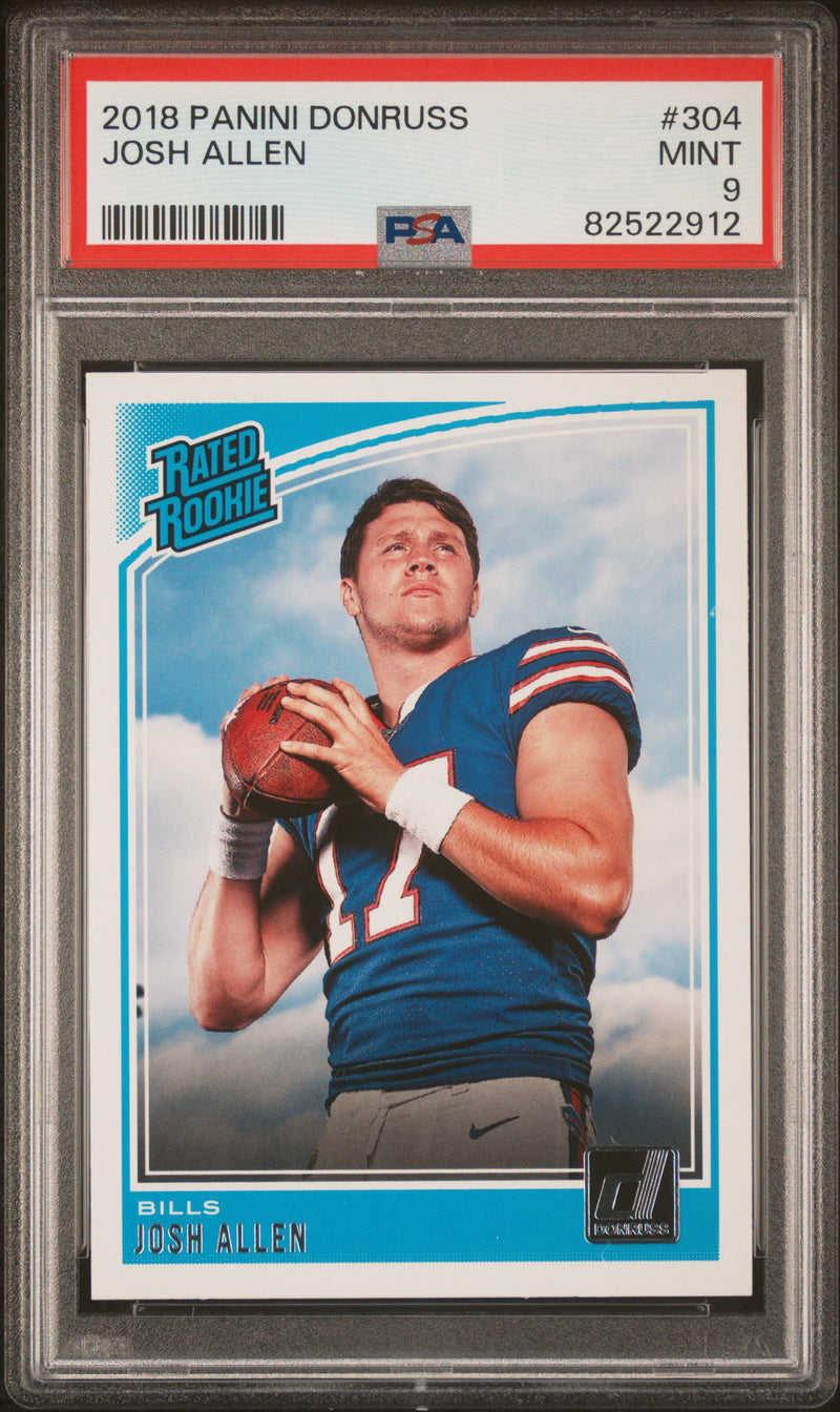 2018 Panini Donruss Rated Rookie Josh Allen #304 PSA 9