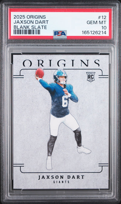 2025 Origins Blank Slate Jaxson Dart #12 PSA 10