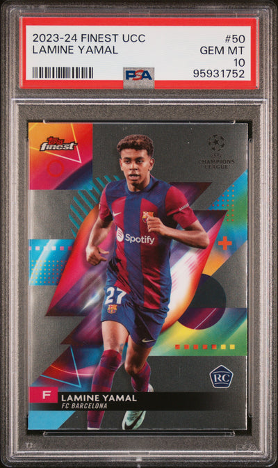 2023 Finest UEFA Club Competitions Lamine Yamal #50 PSA 10