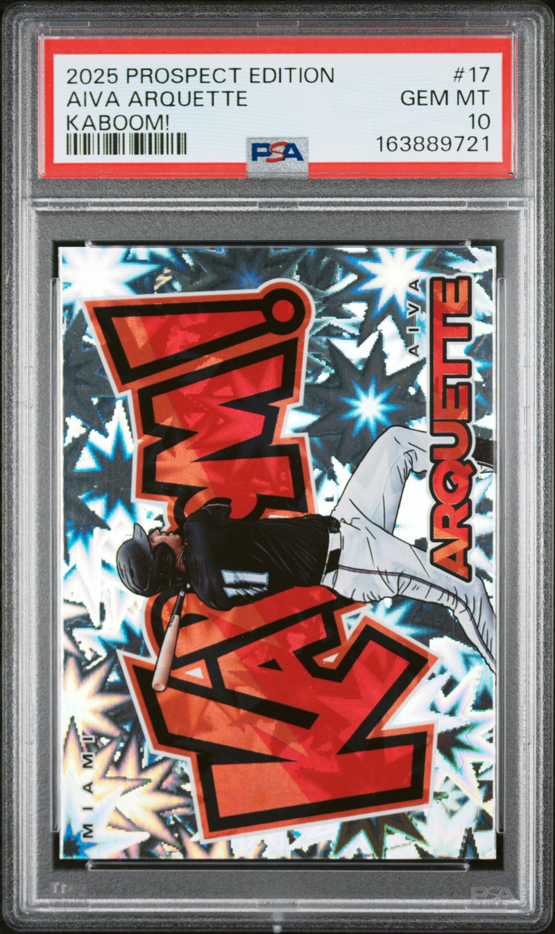 2025 Panini Prospect Edition Kaboom! Aiva Arquette #17 PSA 10