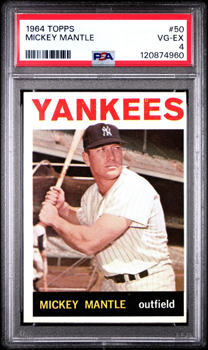 1964 Topps Mickey Mantle #50 PSA 4
