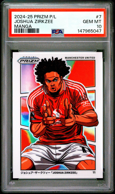 2024 Panini Prizm Premier League Manga Joshua Zirkzee #7 PSA 10