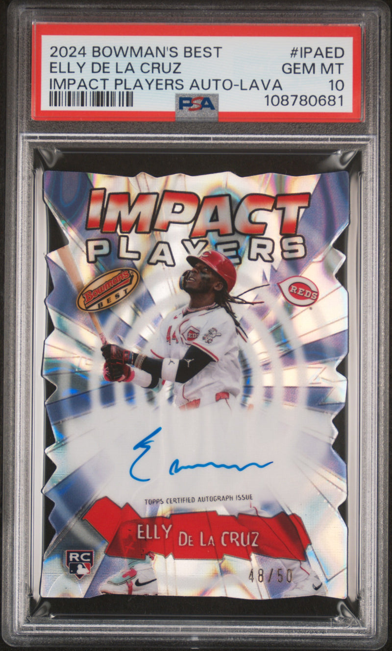 2024 Bowman's Best Impact Players Autographs Lava Elly De La Cruz #IPAED /50 PSA 10