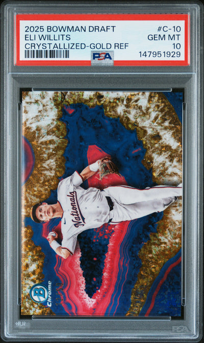 2025 Bowman Draft Gold Refractor Eli Willits #C-10 /50 PSA 10