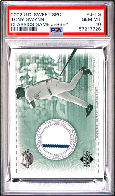 2002 Sweet Spot Classics Game Jersey Tony Gwynn #JTG PSA 10