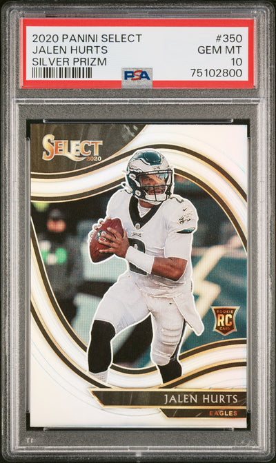 2020 Panini Select Field Level Silver Prizm Jalen Hurts #350 PSA 10
