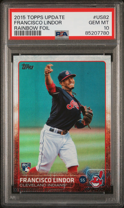 2015 Topps Update Rainbow Foil Francisco Lindor #US82 PSA 10