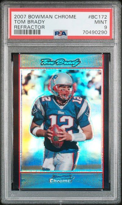 2007 Bowman Chrome Refractor Tom Brady #BC172 PSA 9