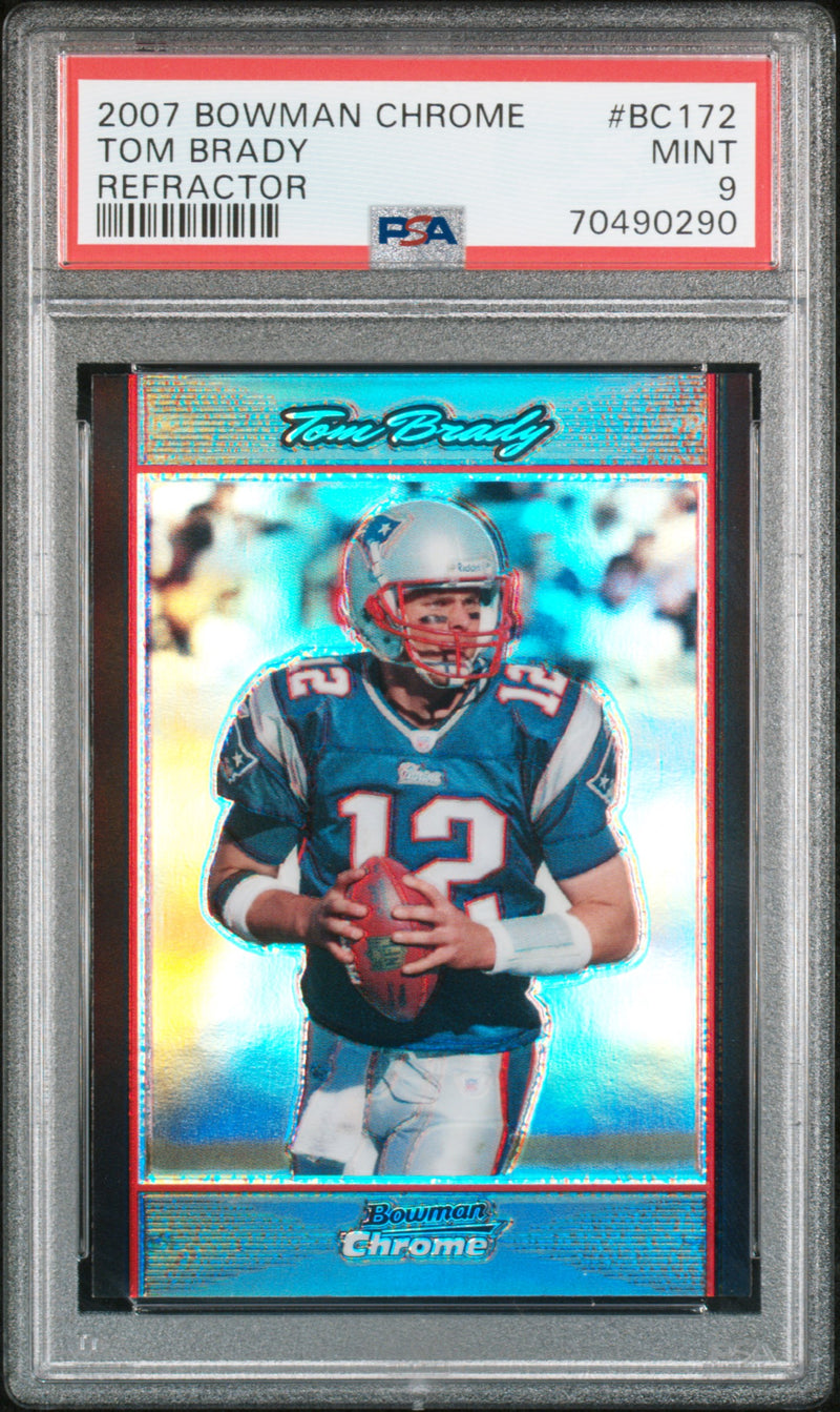 2007 Bowman Chrome Refractor Tom Brady #BC172 PSA 9