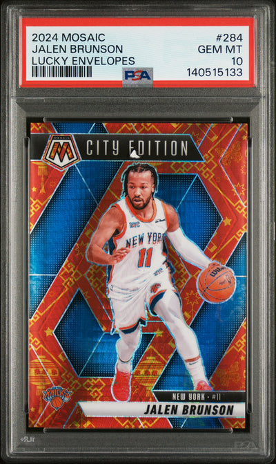 2024 Panini Mosaic Lucky Envelopes Jalen Brunson #284 /8 PSA 10