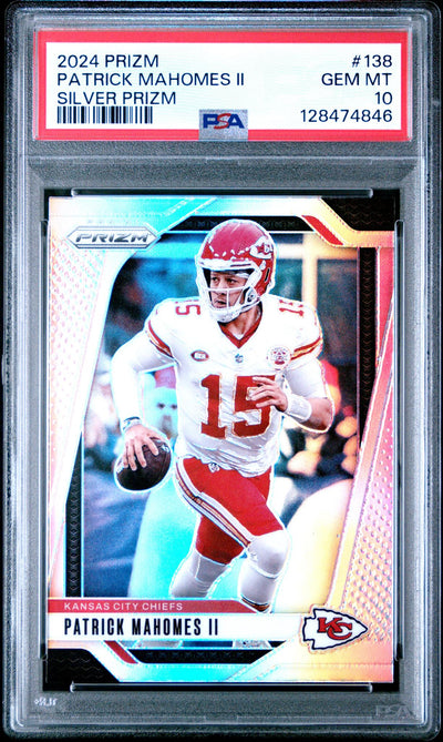 2024 Panini Prizm Silver Prizm Patrick Mahomes II #138 PSA 10
