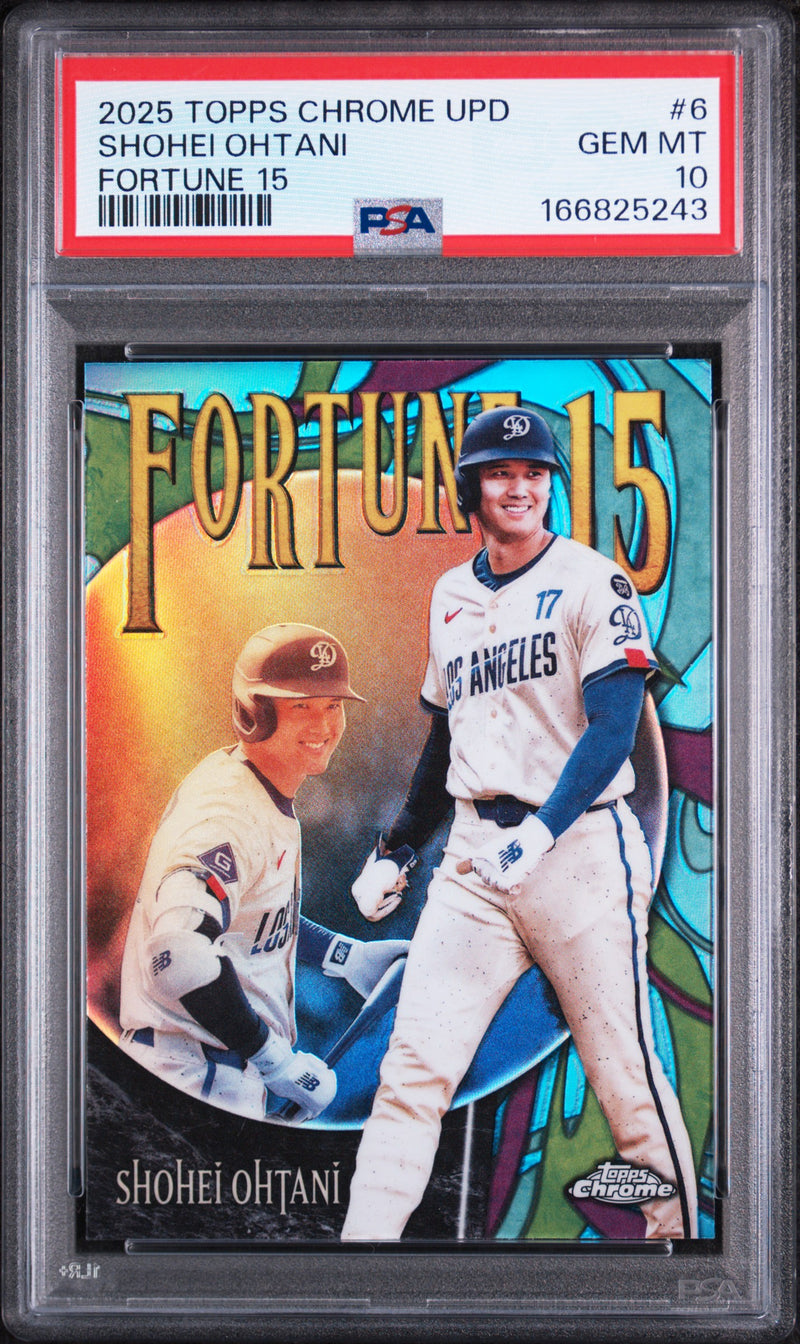 2025 Topps Chrome Update Fortune 15 Shohei Ohtani #F156 PSA 10