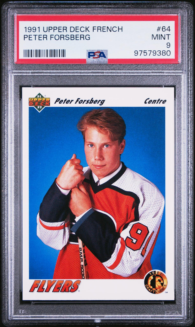 1991 Upper Deck French Peter Forsberg #64 PSA 9
