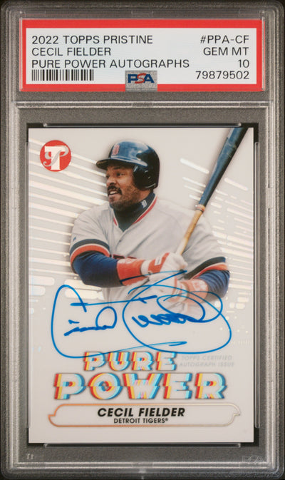 2022 Topps Pristine Pure Power Autographs Cecil Fielder #PPACF PSA 10