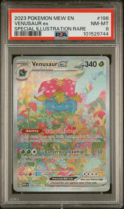 2023 Pokemon Scarlet and Violet 151 Special Illustration Rare Venusaur Ex #198 PSA 8