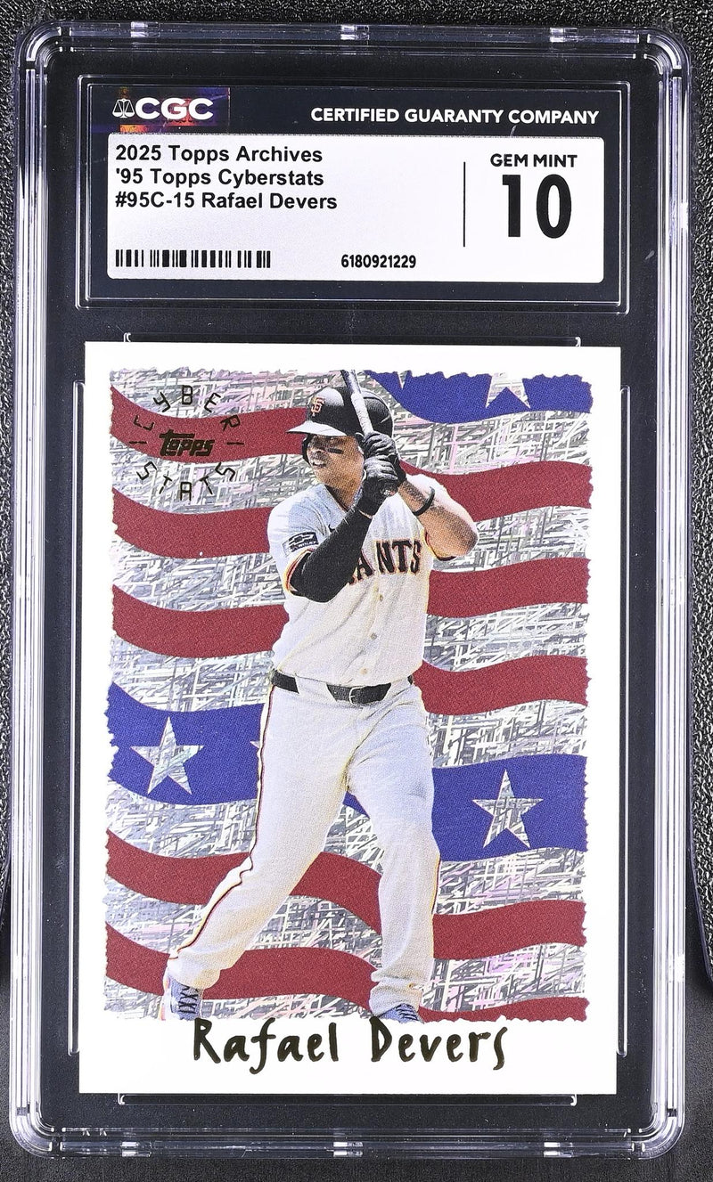 2025 Topps Archives '95 Cyberstats Rafael Devers #95C-15 CGC 10