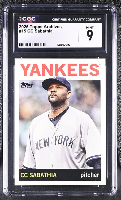 2025 Topps Archives CC Sabathia #15 CGC 9
