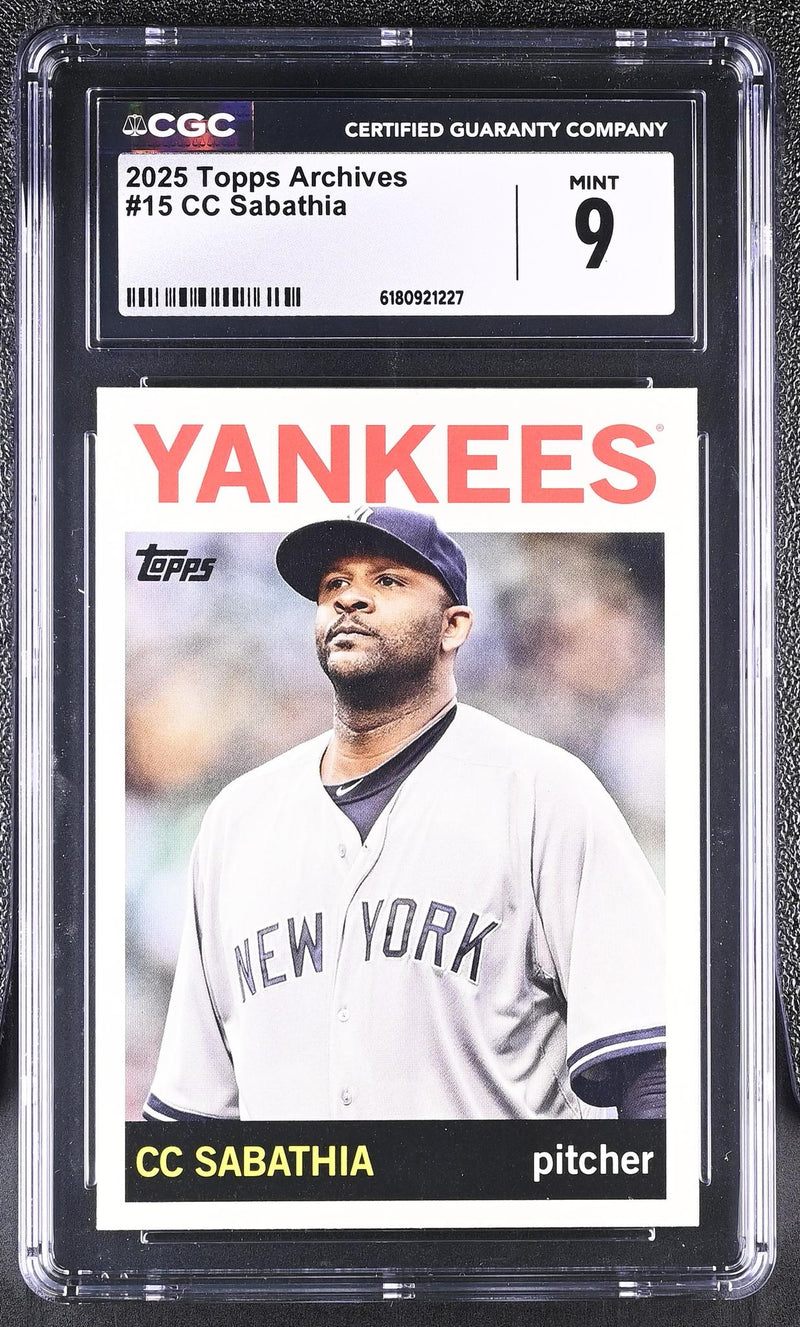 2025 Topps Archives CC Sabathia #15 CGC 9