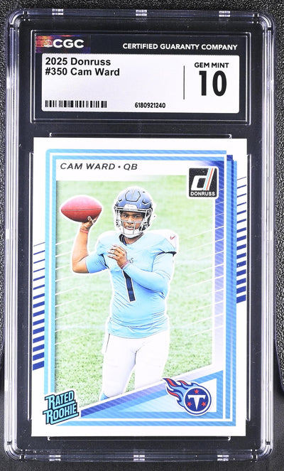 2025 Donruss Cam Ward #350 Rated Rookie CGC 10