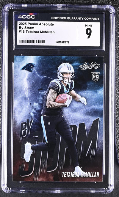 2025 Panini Absolute Tetairoa McMillan By Storm #16 Rookie CGC 9