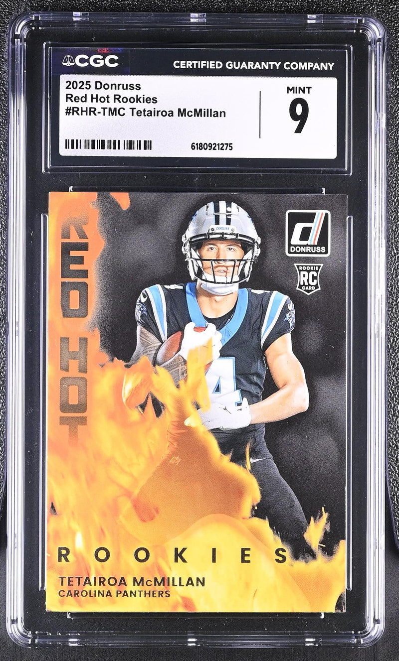 Hopt Entry 2025 Donruss Red Hot Rookies Tetairoa McMillan #RHR-TMC Rookie CGC 9 ...