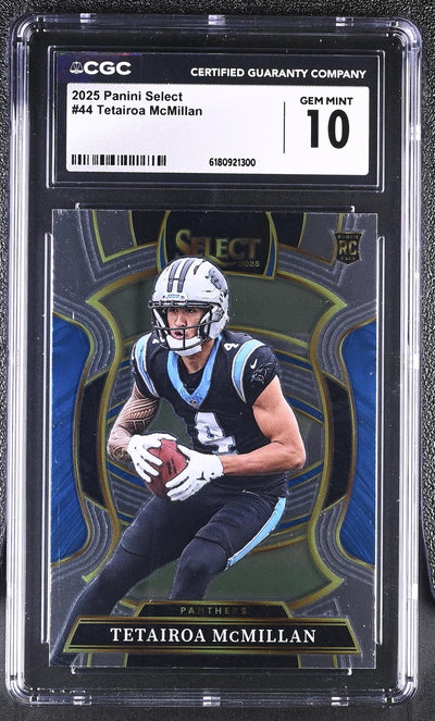 2025 Panini Select Tetairoa McMillan #44 Rookie Concourse CGC 10