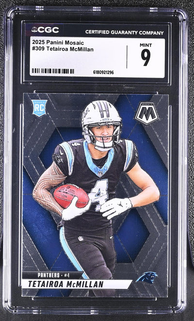2025 Panini Mosaic Tetairoa McMillan #309 Rookie CGC 9