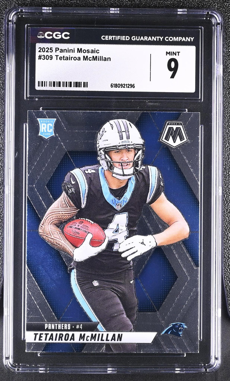 2025 Panini Mosaic Tetairoa McMillan #309 Rookie CGC 9
