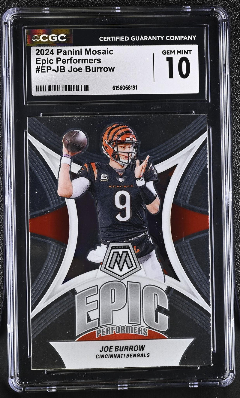 2024 Panini Mosaic Epic Performers Joe Burrow #EP-JB CGC 10