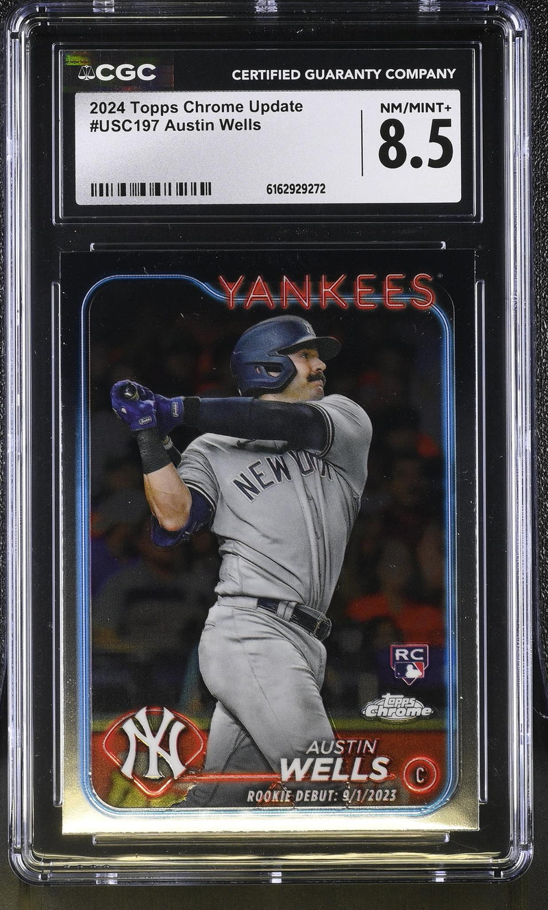 2024 Topps Chrome Update Austin Wells #USC197 Rookie CGC 8.5