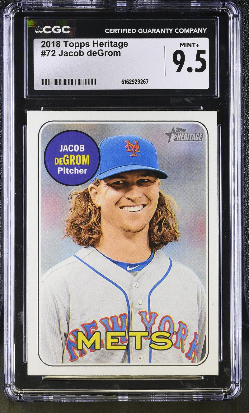 2018 Topps Heritage Jacob deGrom #72 CGC 9.5