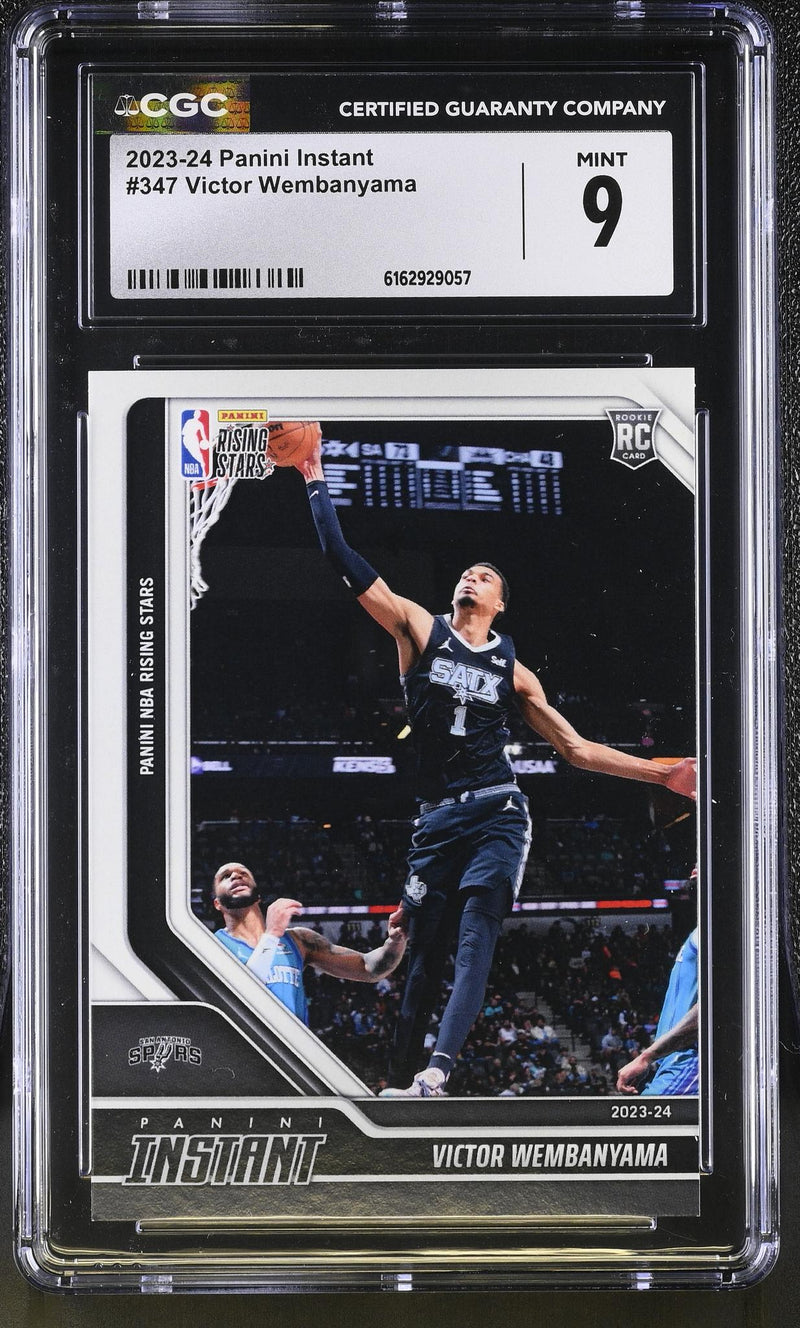2023-24 Panini Instant Victor Wembanyama #347 Rookie Rising Stars /8615 CGC 9