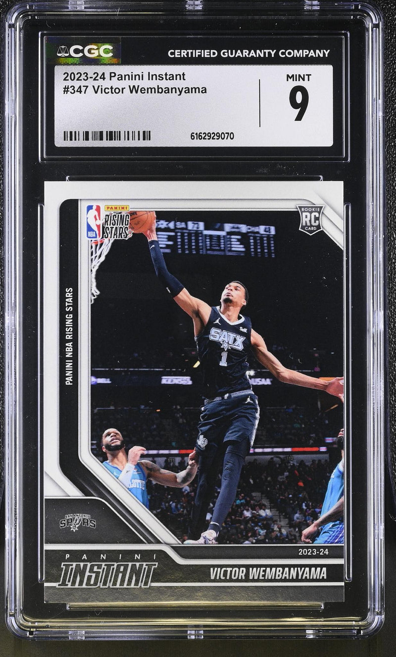 2023-24 Panini Instant Victor Wembanyama #347 Rookie Rising Stars /8615 CGC 9