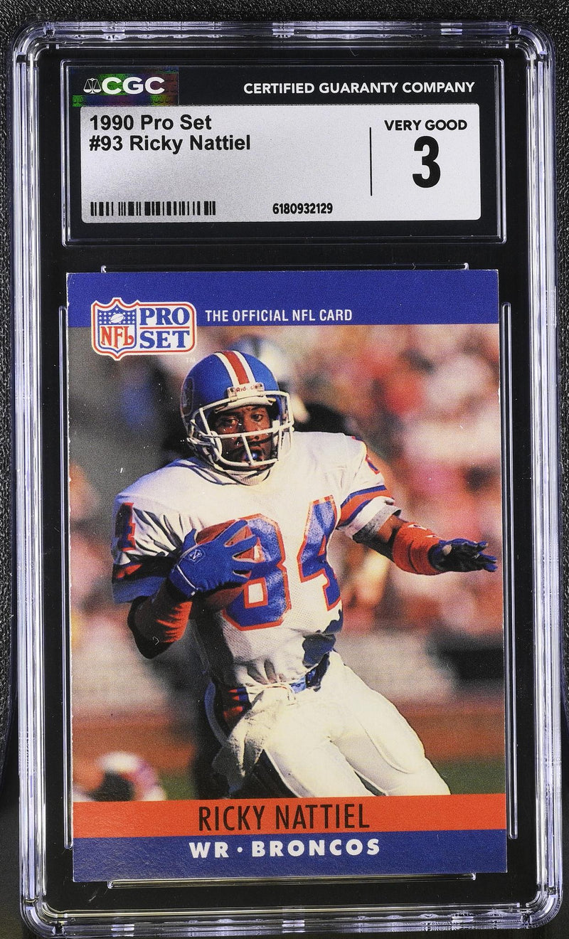1990 Pro Set Ricky Nattiel #93 CGC 3