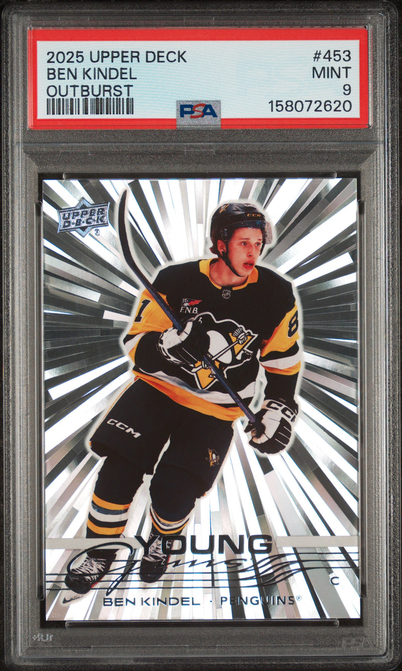 2025 Upper Deck Outburst Ben Kindel Yg #453 PSA 9