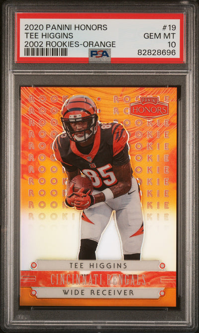 2020 Panini Honors 2002 Rookies Orange Tee Higgins #19 /20 PSA 10