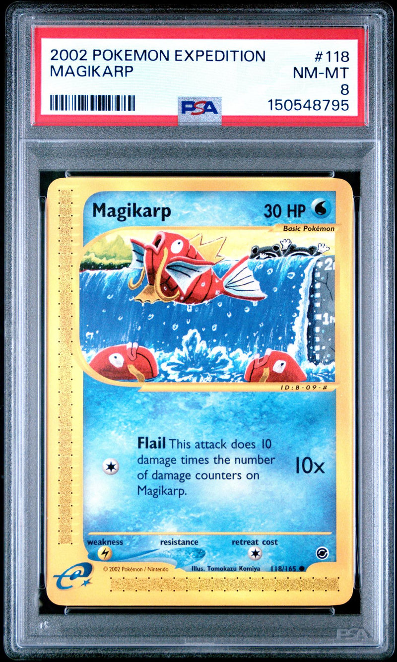 2002 Pokemon Expedition Magikarp #118 PSA 8