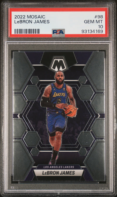 2022 Panini Mosaic LeBron James #98 PSA 10