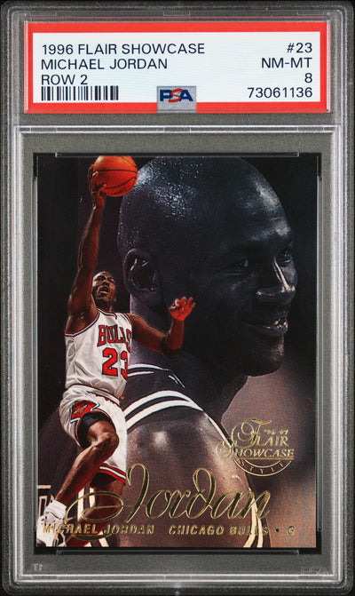 1996 Flair Showcase Row 2 Michael Jordan #23 PSA 8