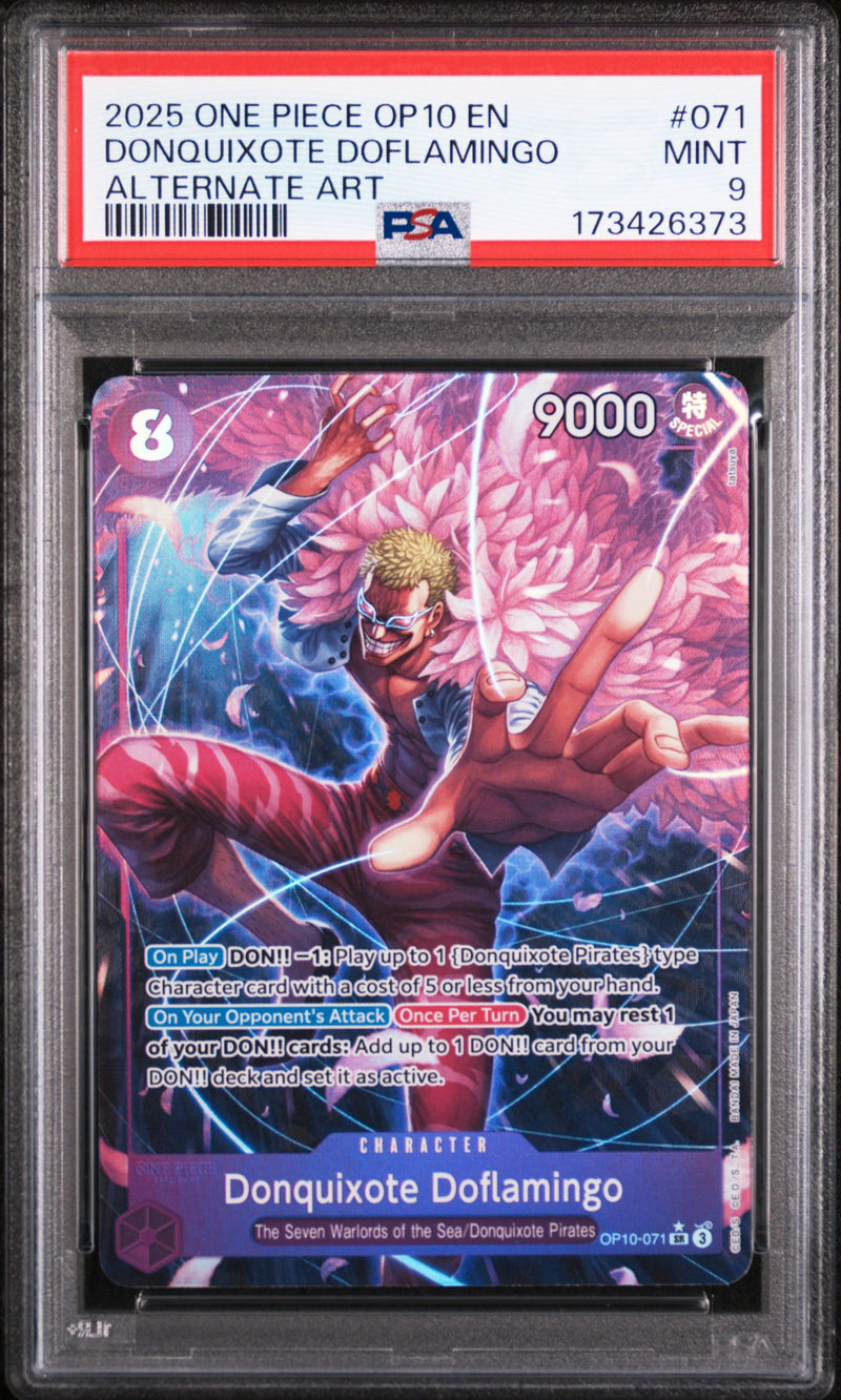 2025 One Piece Royal Blood Alternate Art Donquixote Doflamingo #OP10-071 PSA 9
