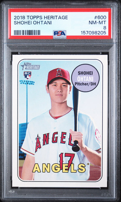 2018 Topps Heritage Shohei Ohtani #600 PSA 8