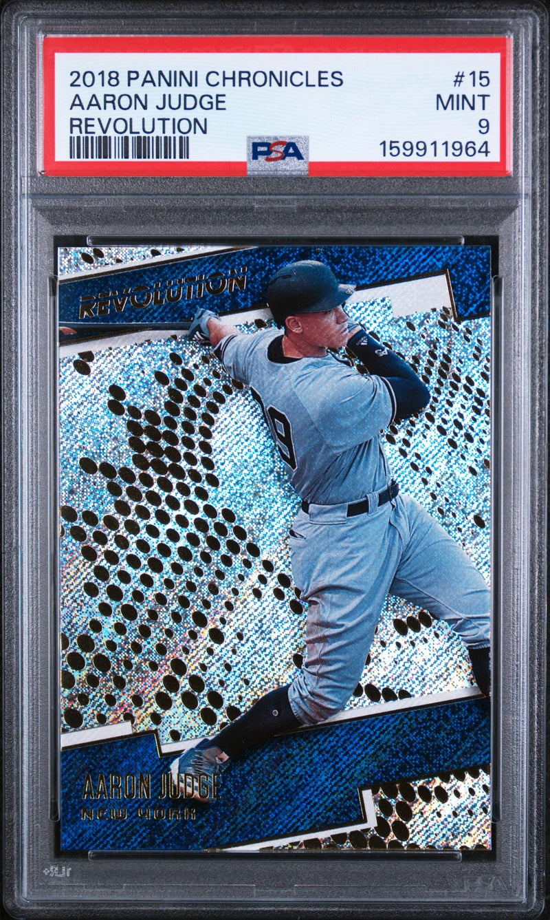 2018 Panini Chronicles Revolution Aaron Judge #15 PSA 9